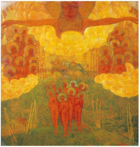 Study for a Fresco Painting. The Triumph of Heaven by Kasimir Malevich (1907)