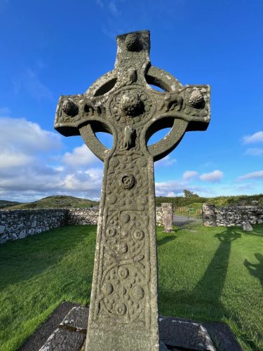 8th century Celtic cross on the island of Islay, Scotland