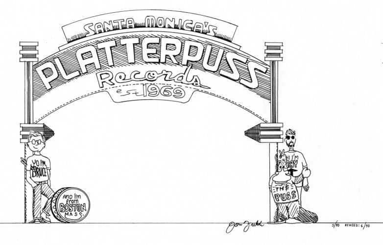 An rejected illustration I did for Platterpus Records in 1990