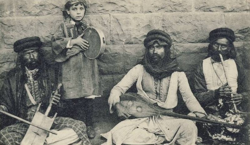 Bedouin musicians, Lebanon 1890s