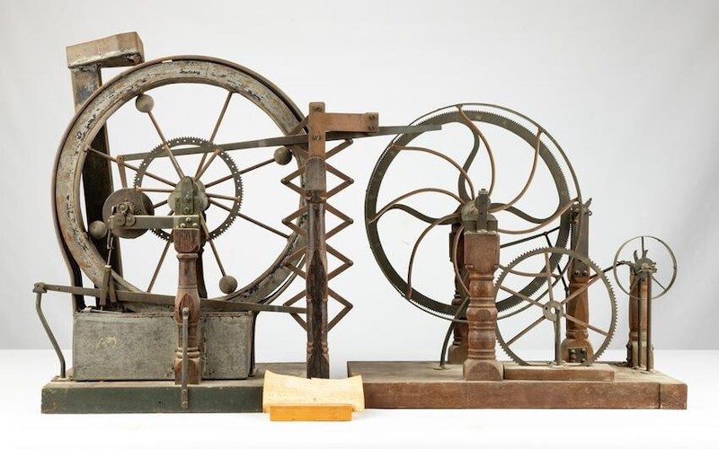 Perpetual Motion Machine model circa 1840, built by Henry Barber.