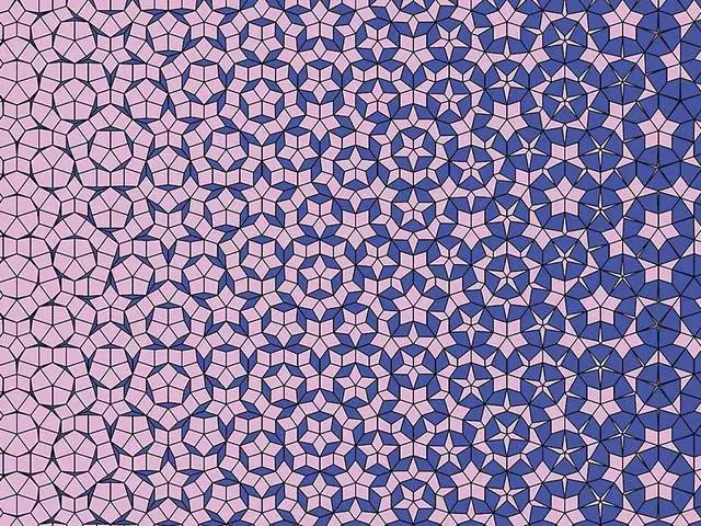 An example of Roger Penrose's aperiodic tiling.