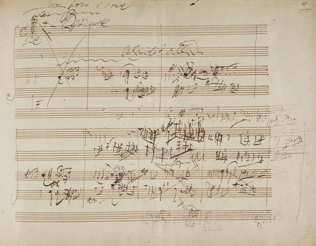Beethoven sketches for String Quartet in C sharp minor, op. 131.