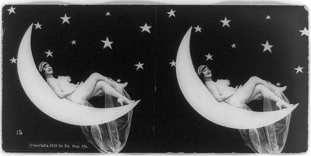 The Girl in the Moon, 1922 stereograph.