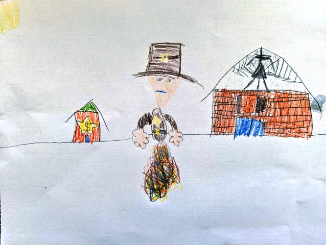 Bank, Sheriff and School by Eli, age 47 in dog years