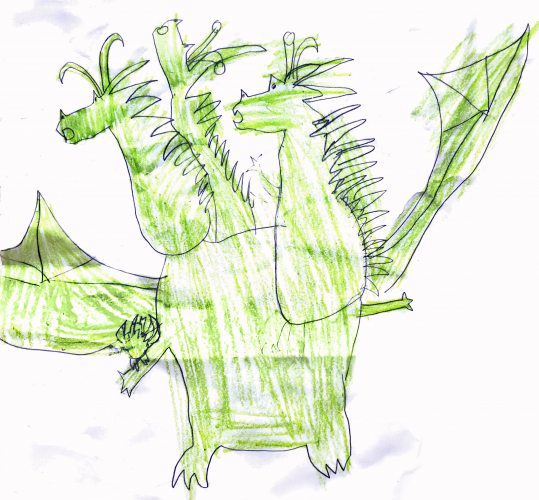 Hydra, by Ramona, age 49 (in dog years). Send YOUR art to doubledip@wfmu.org