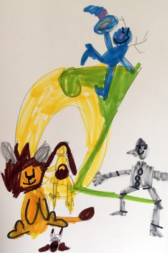 Wizard of Oz art by Listener Ramona Age 6. Send YOUR artwork to doubledip@wfmu.org 