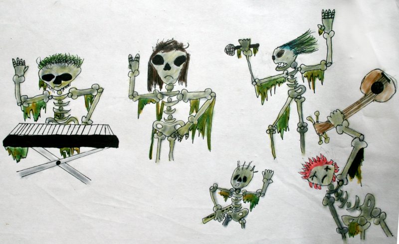 Skeleton Orchestra by "Ll'l Ray" 10ish years old.