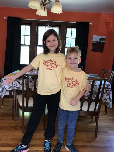 Addie and Spencer with their DDR shirts!