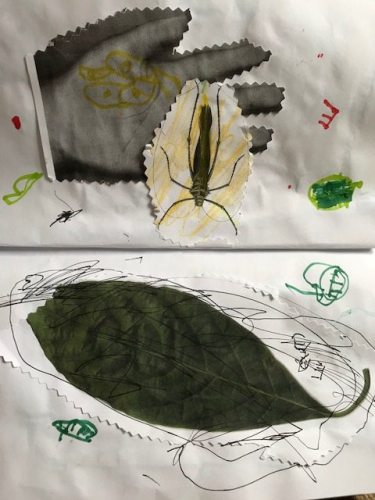 Bug collage by Jura, age 4.<br>Send your original art to <b>doubledip@wfmu.org</b> to have it featured!