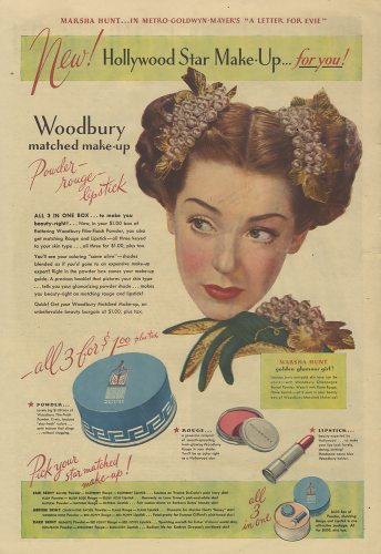 Marsha Hunt in a cosmetics ad