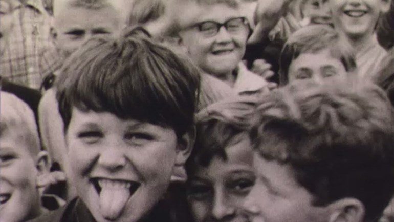 Dutch school kids 1967, still from "Ons Dorp Driel" 